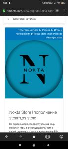 Подробнее о статье Nokta Store | пополнение steam,ps store